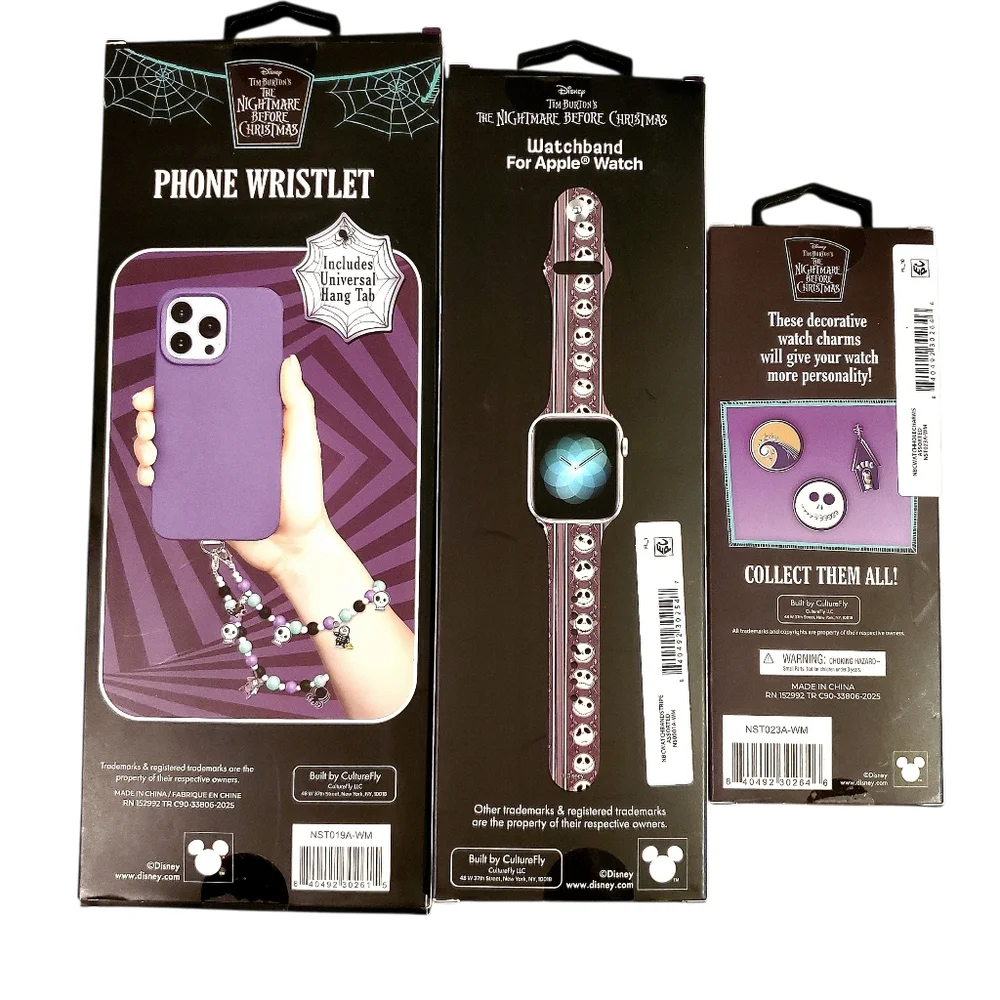 Disney The Nightmare Before Christmas Apple Watch Band Set‎ 3 Piece Series 1-10